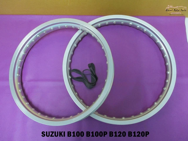 Fit SUZUKI B100 B100P B120 B120P  ALUNINIUM FRONT & REAR WHEEL RIM SET [ES837]