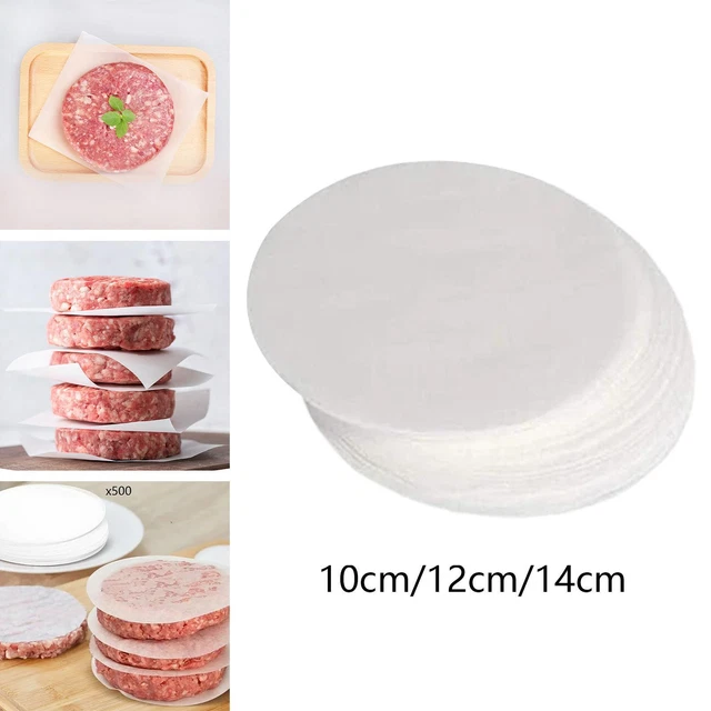 Lot De 500 Feuilles De Papier Sulfurisé Rond 15 Cm QINERSAW - Antiadhésif, Résistant à La Chaleur 220°C