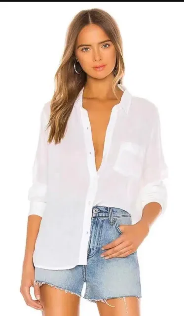 Brand New Rails Long Sleeve Charli Shirt - White