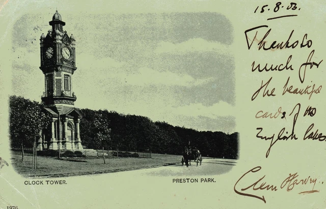 Brighton Undivided Postcard 1903 Preston Park Gothic Clock Tower Sussex
