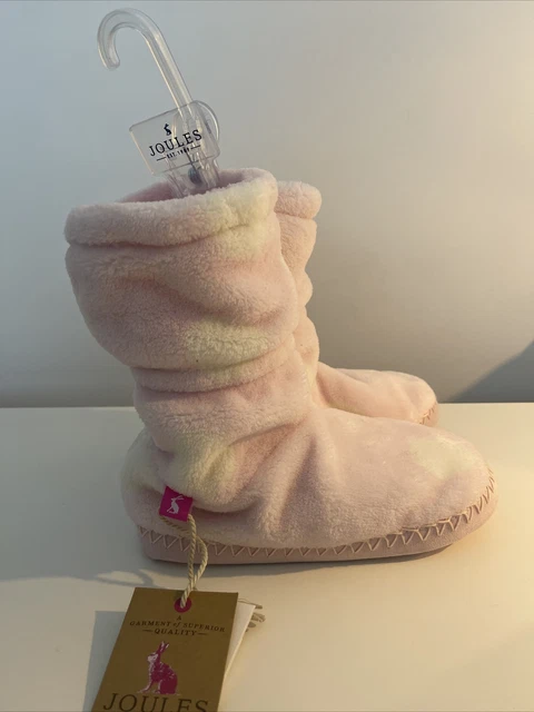 Calze pantofole Joules per ragazze Padabout. Spot rosa taglia 10-11 (S) super morbido. Nuovo con etichette.