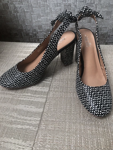 BNWT LADIES WALLIS Sandals Size 8 Black White Polka Dot. Bnwt. Slingback Heel EUR 5 99 PicClick FR