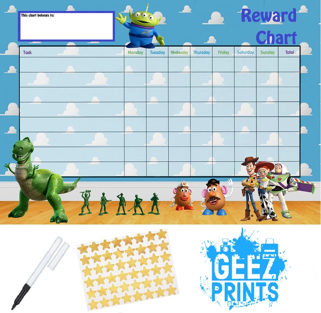 POTTY / TOILET Training Reward Chart - Kids Childrens Sticker Star - A4 ...