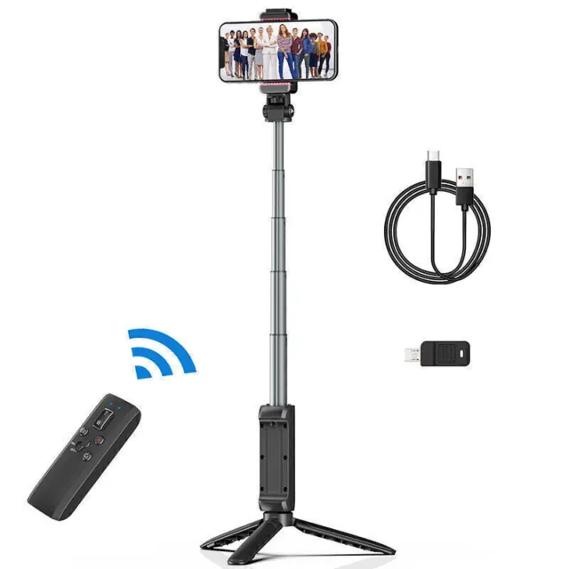 1PCS Bluetooth Selfie Stick Extend Trépied 1/4 pouce avec télécommande