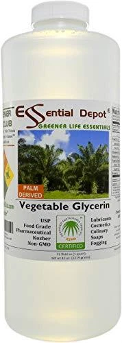Vegetal de glicerina - 1 cuarto (43 oz.) - No transgénico - a base de palma sostenible - EE. UU....