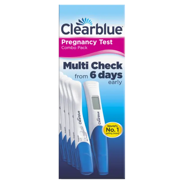 Clearblue Ultra Early Multi-Check & Date Combo Pack, 6 Pregnancy Tests