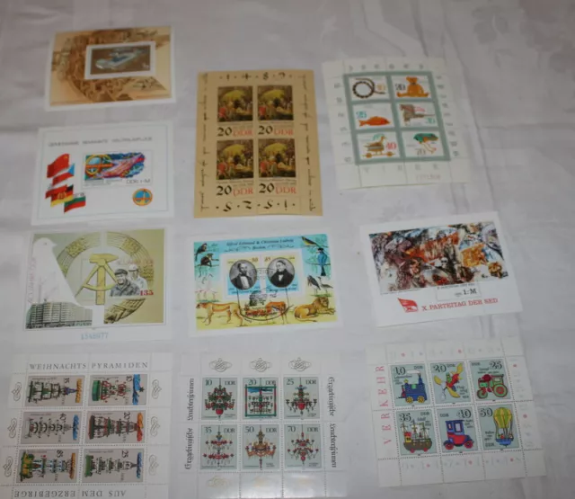 DDR - 10 verschiedene Briefmarken Blöcke - postfrisch (1)