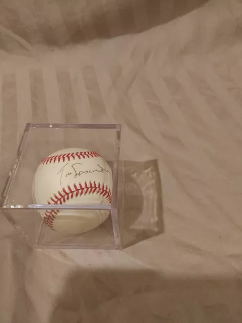 HOF Tom Lasorda Autographed Baseball, Kept in Case