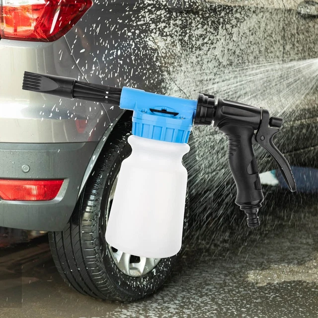 FOAM LANCE CANNON Spray Gun Kit Car Wash Uses Hose Pipe Sprayer 1L UK £