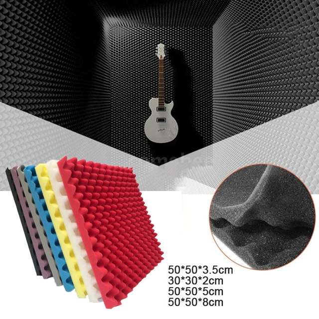 12 Pannelli Insonorizzanti In Schiuma Acustica A Cuneo – 30x30x2.5 Cm – Nero Carbone – BookishBunny