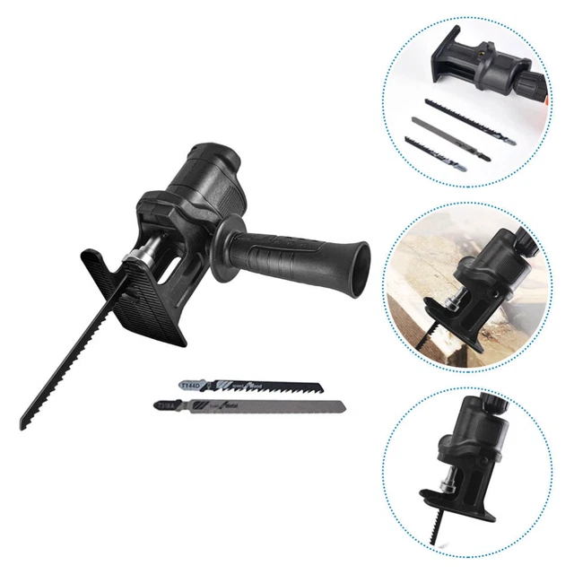 Adaptador de motosierra pequeña motosierra eléctrica juegos de brocas de madera acero negro