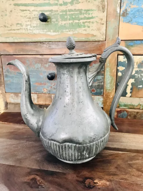 James Dixon & Sons Sheffield Antique Vintage  Pewter Silver Colour Coffee Pot