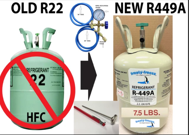 R449a (HFO) 7.5 Lb Pro-Kit NO-HFC's ASHRAE Certified, EPA Drop-in Replacement