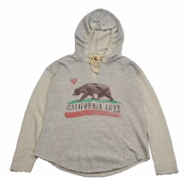 Billabong DAYS OFF Ice Athletic Grey California Love Hood Junior's Sweatshirt