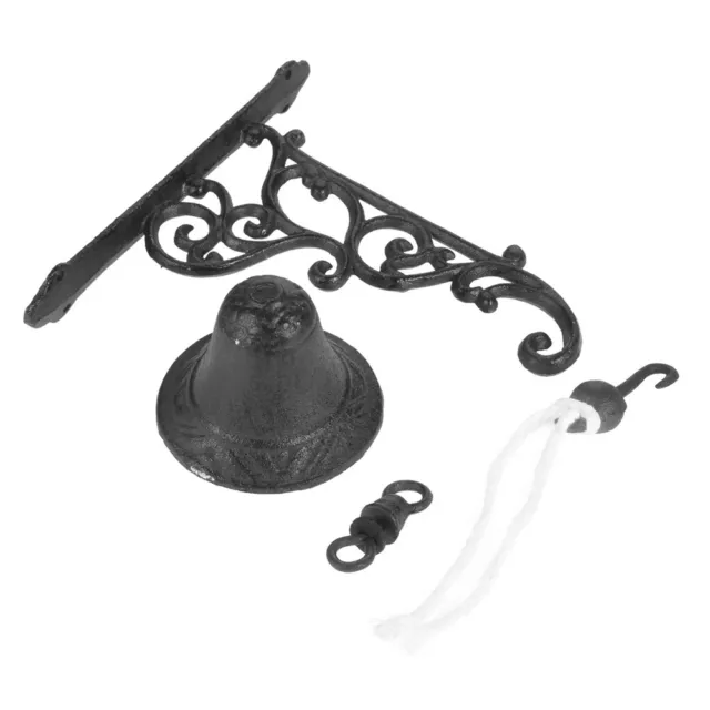 1pc Wall Mounted Iron Door Ring Bell Bar Store Decorative Bell Knockers Ornament