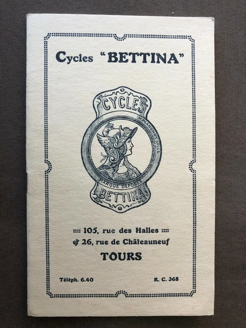 Catalogue Cycles Peugeot - BETTINA TOURS, Vélo Ancien, Bon état - Référence Pour Collectionneurs