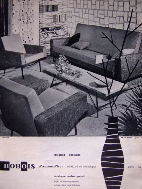 Publicité 1958 Bobois D'aujourd'hui Ensemblier Décorateur - Advertising