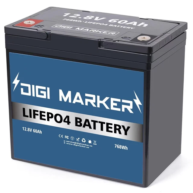LITHIUM BATTERY 60AH 12V LiFePO4 Deep Cycle Rechargeable 1C rated Solar