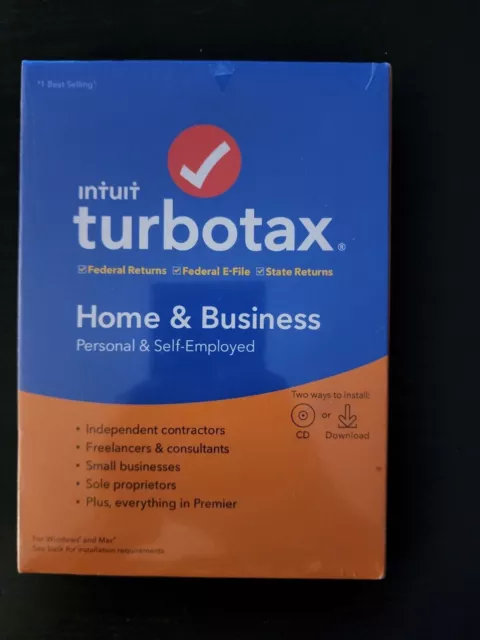 TurboTax 2019 Home and Business Federal + State Tax Intuit Software
