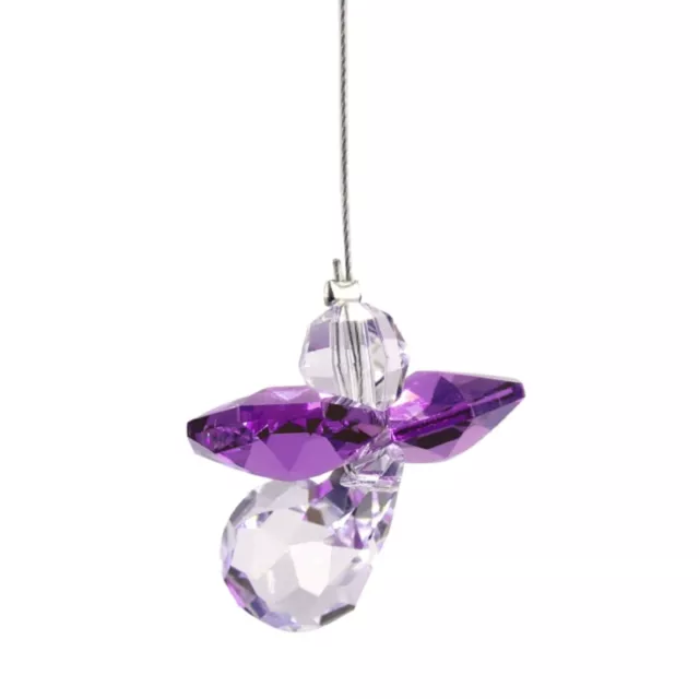 Purple Amethyst Austrian Crystal Guardian Angel window car hanging