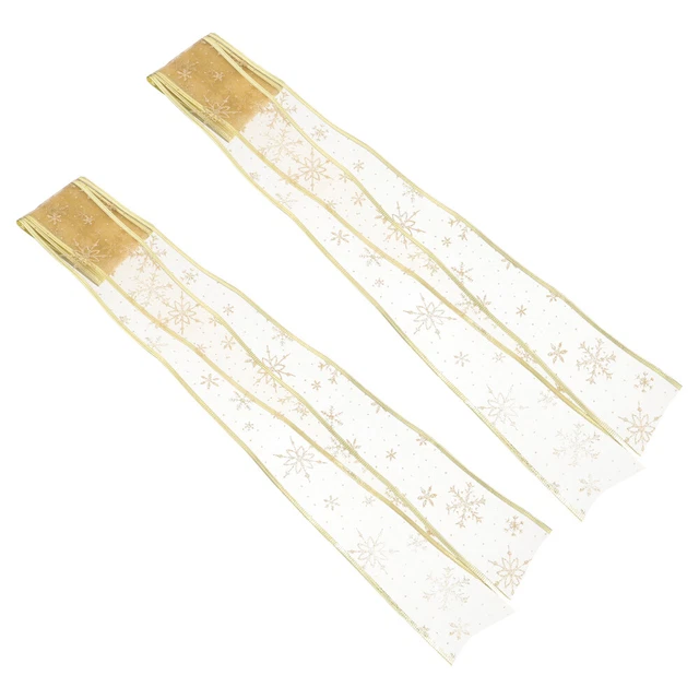 2pcs christmas tree ribbon garland Band für Geschenk Verpackung Schneeflocke Bän