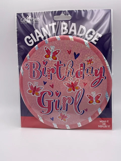 Insignia gigante de cumpleaños para niña