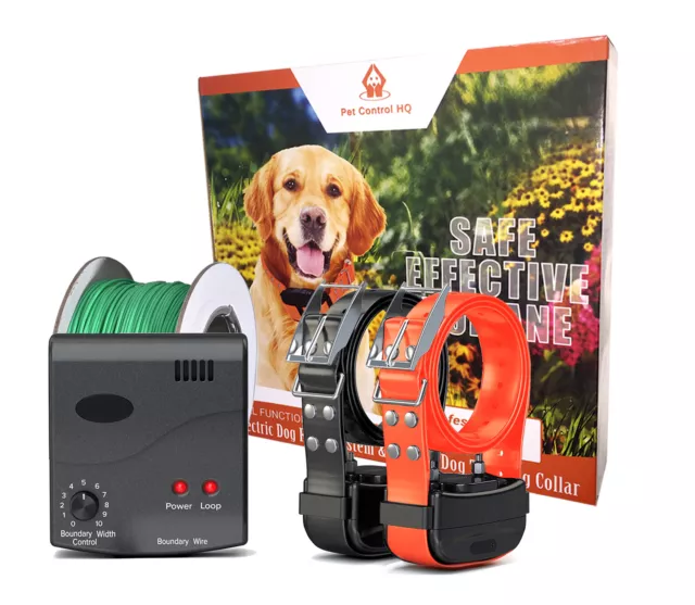 2 Dog electric fence system hidden waterproof pet wireless underground fencing