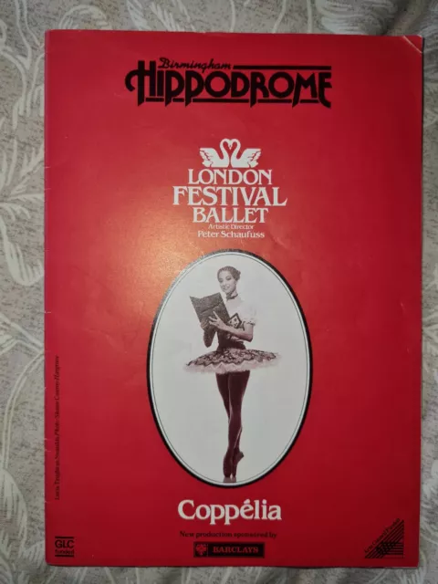 London Festival Ballet, Coppelia Theatre Programme Birmingham Hippodrome 1985