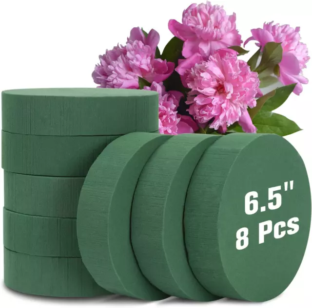 Floral Foam, 15 Pcs Round Dry Floral Foam Blocks, Green Styrofoam Blocks  For Artificial Flowers, Gr