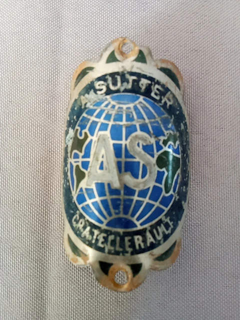 PLAQUE DE VÉLO ancienne, SUTTER AS CHÂTELLERAULT EUR 17,00 - PicClick FR