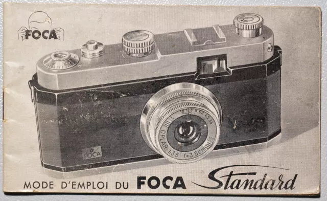 FOCA MODE D'EMPLOI DU FOCA Standard 1* 1954