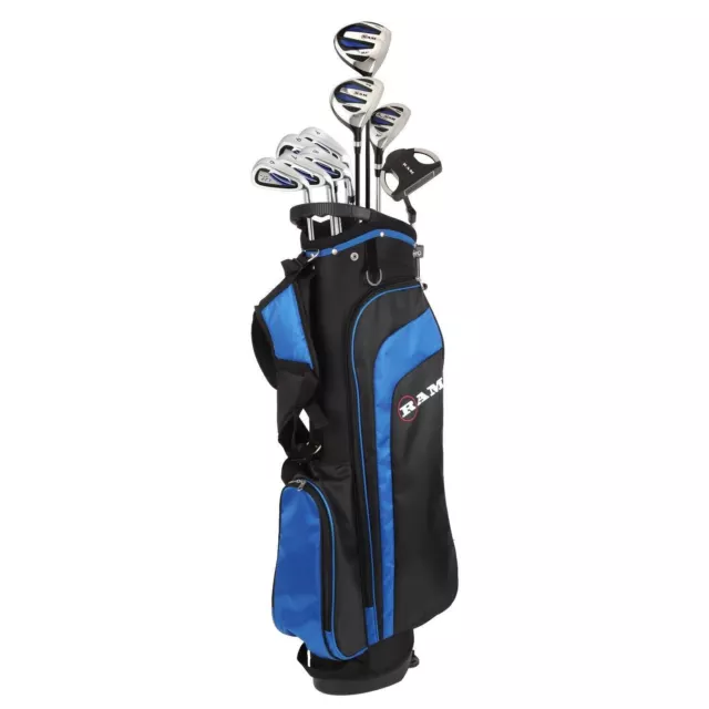 Ram Golf EZ3 Tall +1" Golf Clubs Set with Stand Bag - Graphite/Steel Shafts, MRH