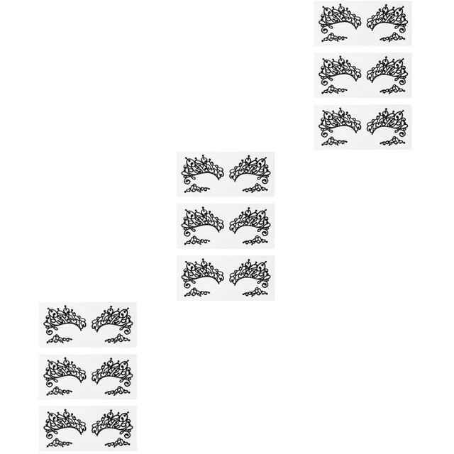 9 Pairs Papier Spitze Eyeliner Aufkleber Eyeliner-Tätowierung