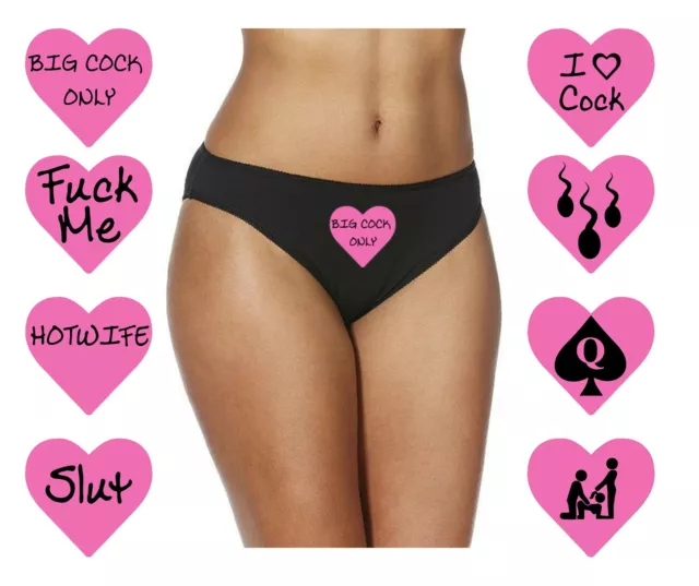SLUT SLUTTY KNICKERS Naughty Cuckold Hot Wife lingerie Women