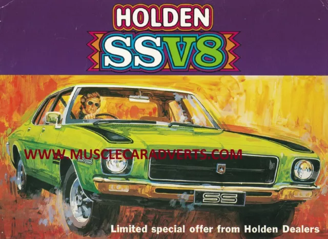 1972 Holden Hq Ss V8 A3 Poster Ad Sales Brochure Mint Advertisement Advert