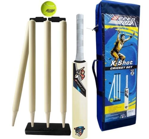Nuovo Legno Cricket Kit per Tennis Sfera Combo Età Gruppo 13-15 Anni (Taglia 2
