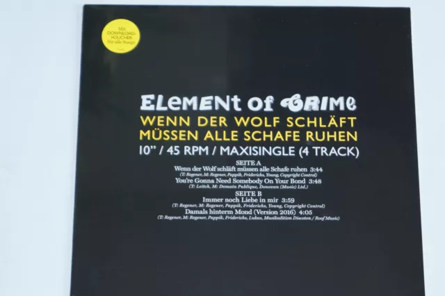 ELEMENT OF CRIME -Wenn der Wolf schläft, müssen alle Schafe ruhen- 10"