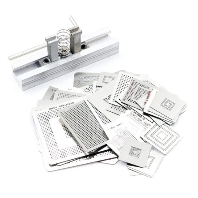 47Pcs/Set Game Consoles Directly Heating BGA Stencil + BGA Jig BGA Reball KN4