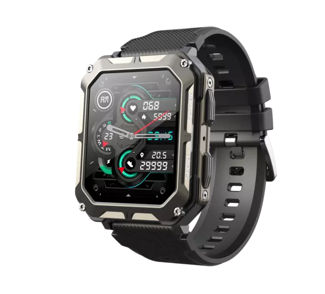 Bluetooth Luxus Smartwatch Herren watch Fitness Herzfrequenz Pulsuhr Blutdruck