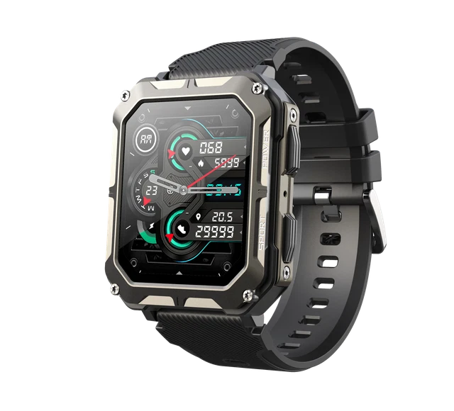 Bluetooth Luxus Smartwatch Herren watch Fitness Herzfrequenz Pulsuhr Blutdruck
