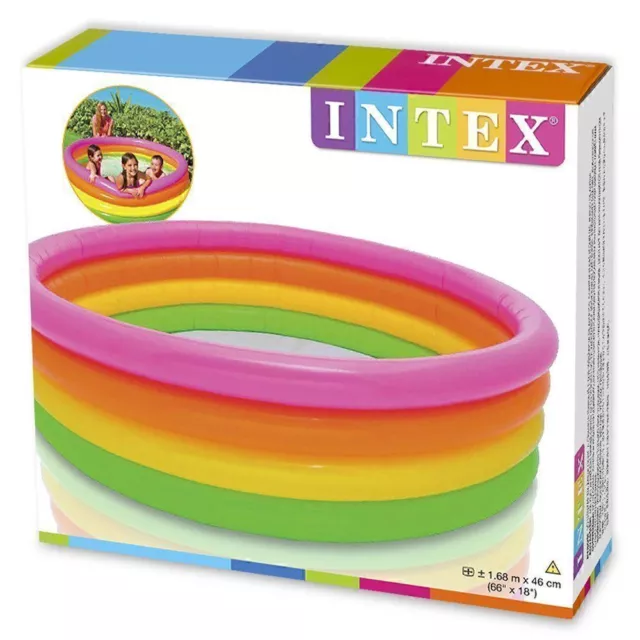 Intex Baby Pool Kids Paddling Pool Bathing Fun Inflatable Floor Swimming Pool