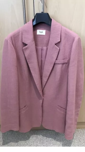 HUSH Beautiful Dusky Pink Cotton Blazer ~ Size 10