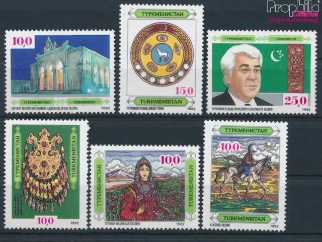 Briefmarken Turkmenistan 1992 Mi 4-9 postfrisch Pferde (10221428