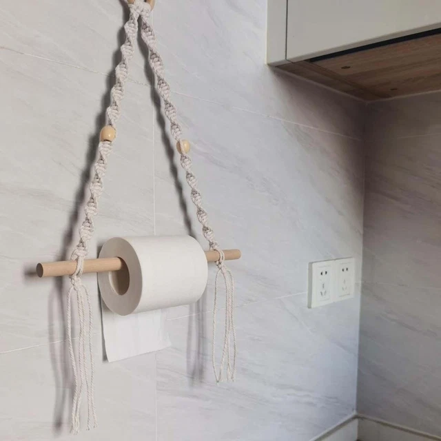 Toilet Roll Paper Holder Kitchen Washroom Wall Rope Toilet Roll Holder Decor