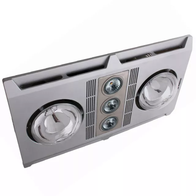 Martec Profile Plus 2 Bathroom Heater with Exhaust Fan & Light Silver | MBHP2LS