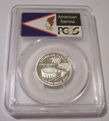 2009 S Silver Samoa Territories Territories Quarter Proof PR70 DCAM PCGS Flag