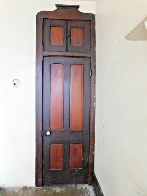 Antique 1880's Built-In CABINET Closet DOOR and Door Trim VICTORIAN Style ORNATE