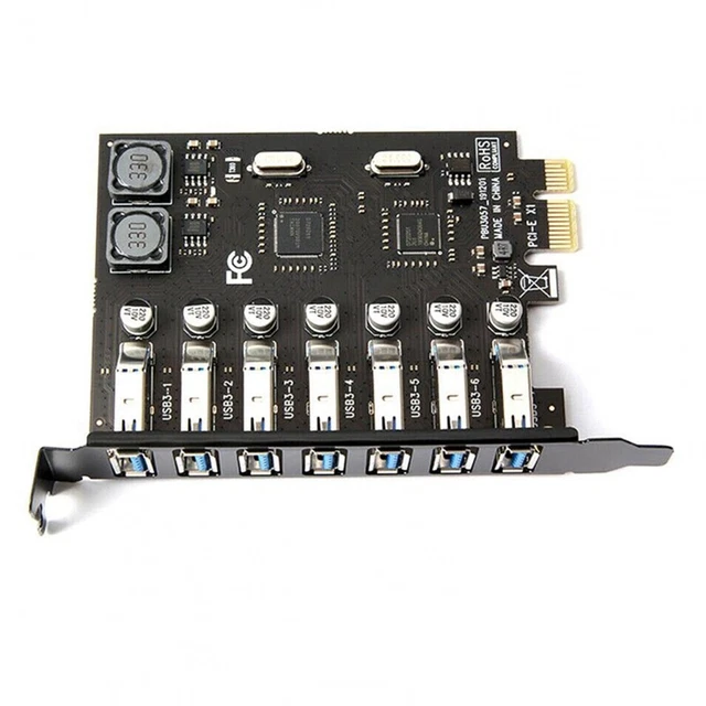 USB 3.0 PCI Adapter PCI-E to 7 Ports USB 3 Expansion Adapter Card P S4N9
