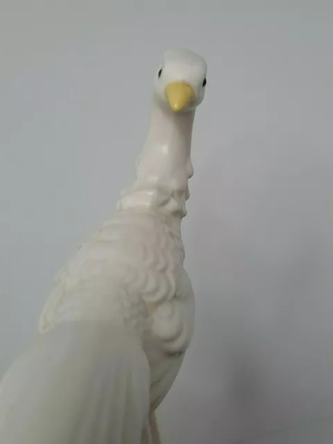 Pheasant Ceramic Figurine Vintage White Hen Bird Wild Animal Collectible
