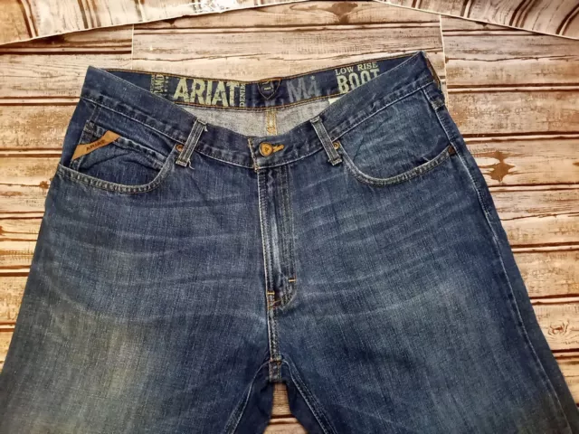ARIAT LOW RISE Boot Cut Blue Denim Men’s Western Jeans Size 34x36 (D2 ...